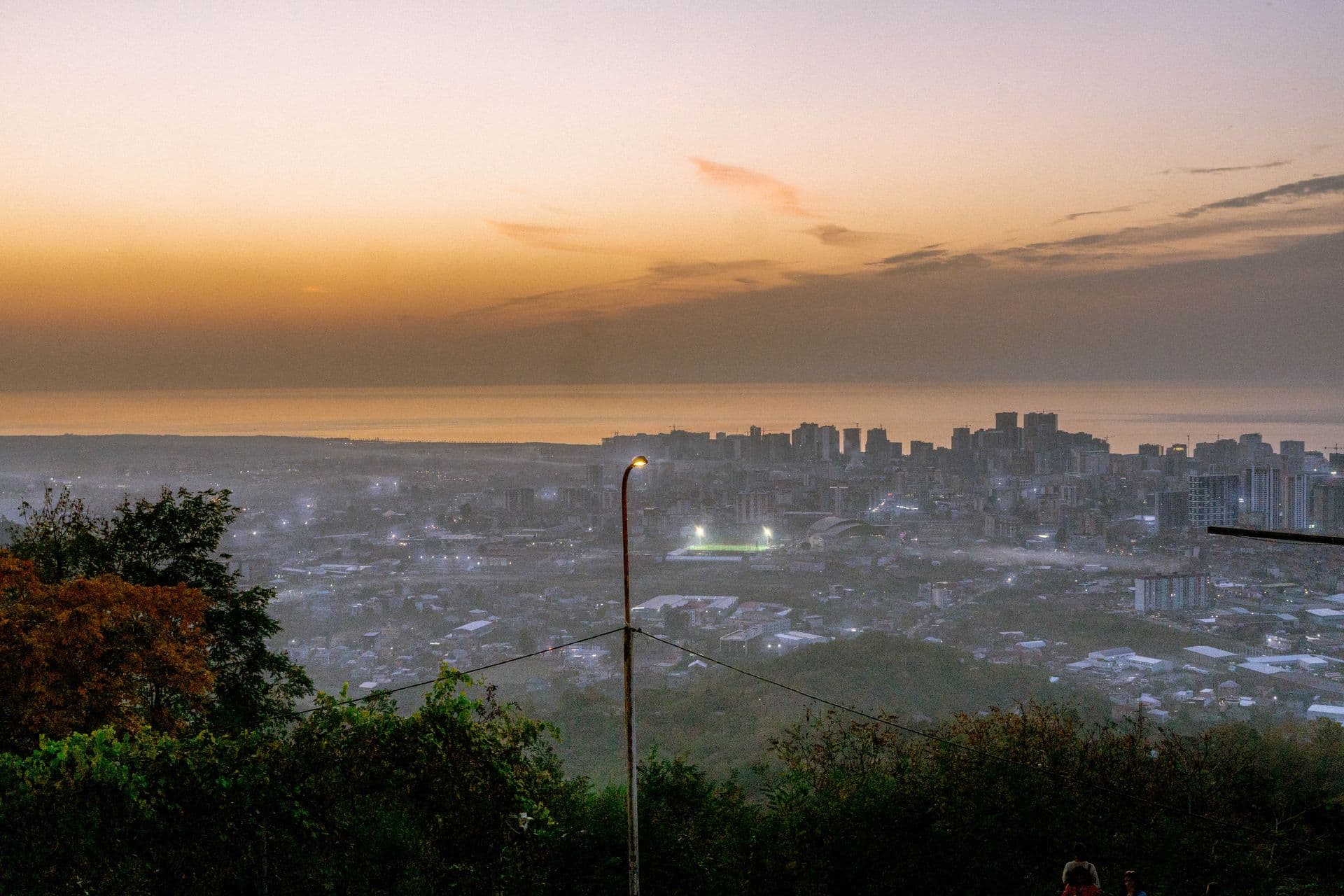Batumi skyline and the Black Sea coastline