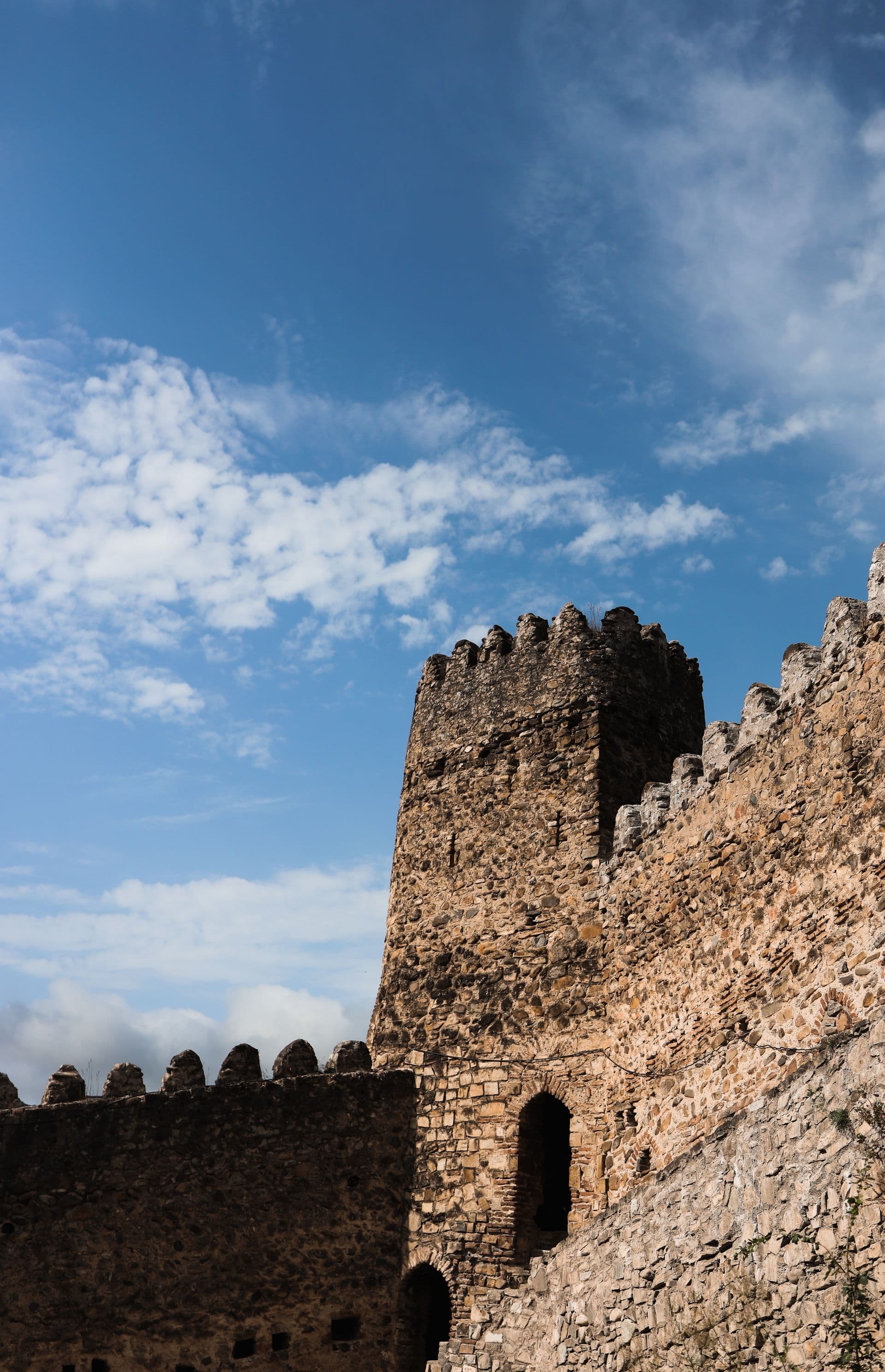 Stone towers of Ananuri fortress complex, Georgia