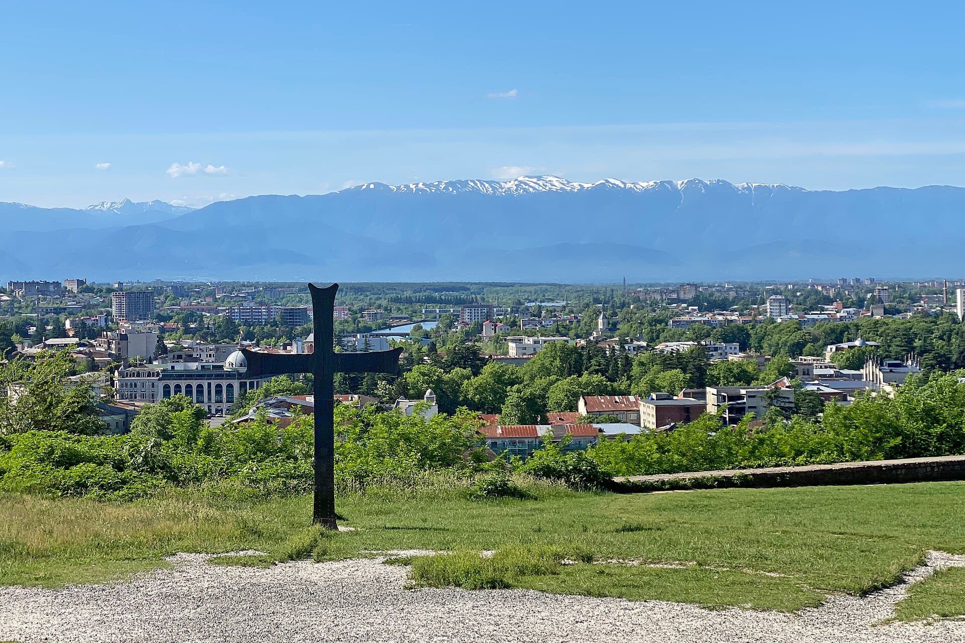 Kutaisi city viewed from Bagrati Cathedral, Georgia